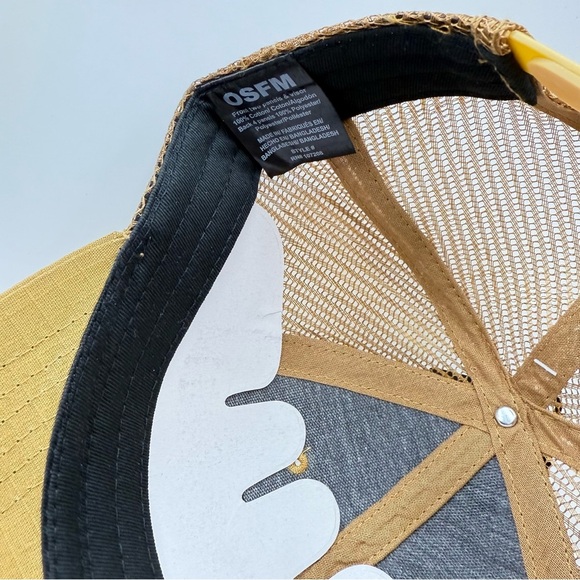 H3SportGear Classic Mustard Gold American Flag Trucker Cap Adjustable - Picture 8 of 9